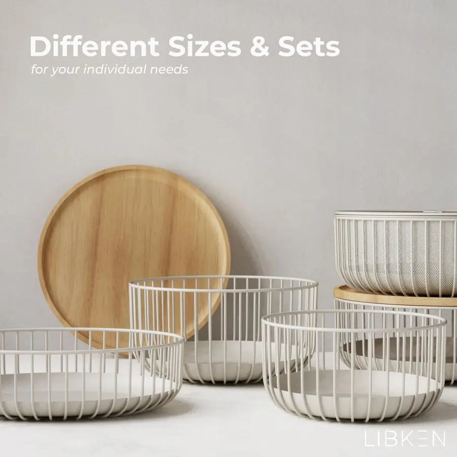 Fruit Bowl with Mesh Lid