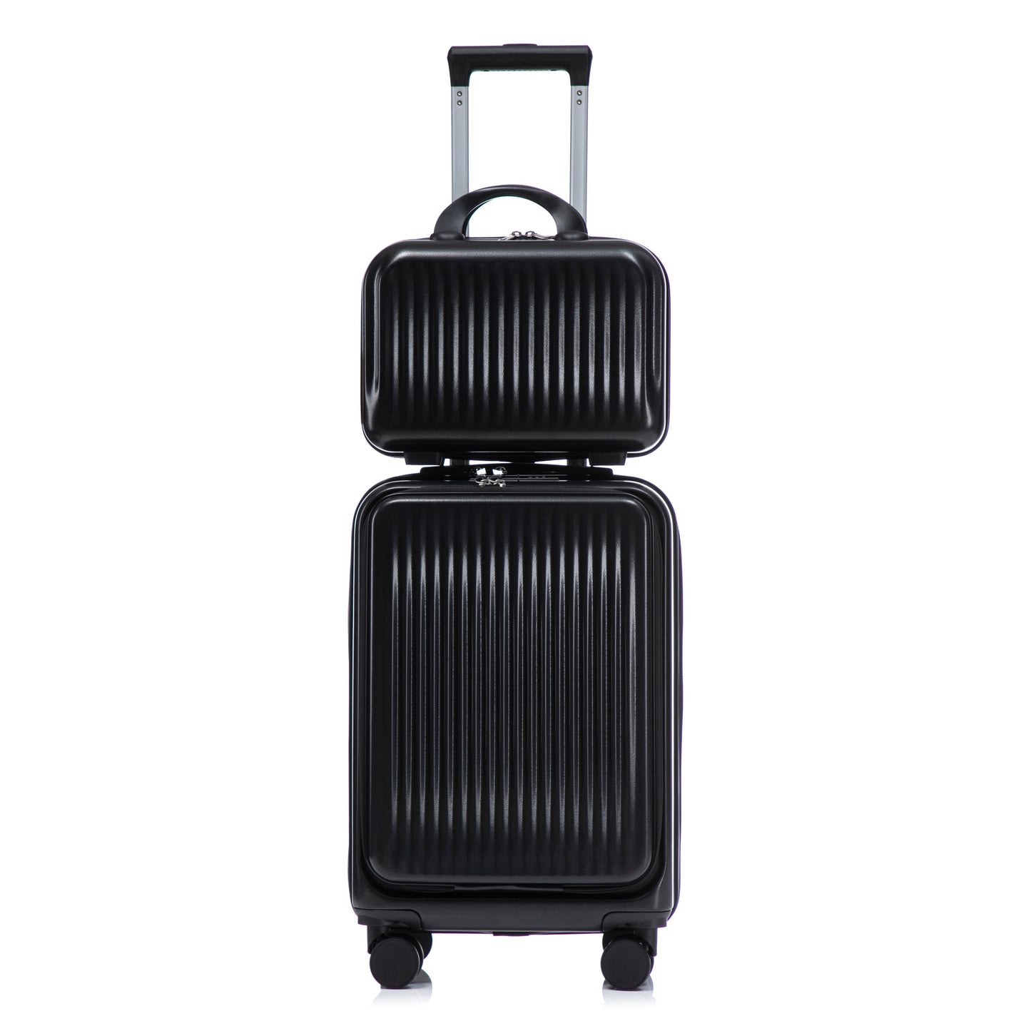14" & 20"ABS Spinner Wheel Luggage Set with Cosmetic Case