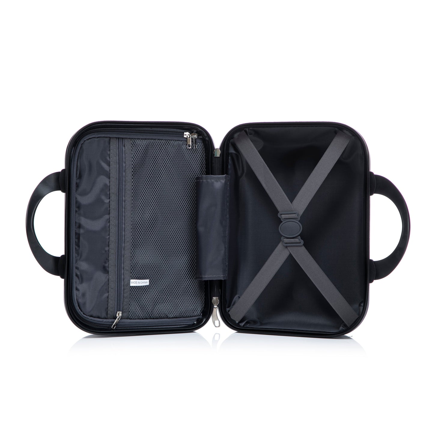 14" & 20"ABS Spinner Wheel Luggage Set with Cosmetic Case