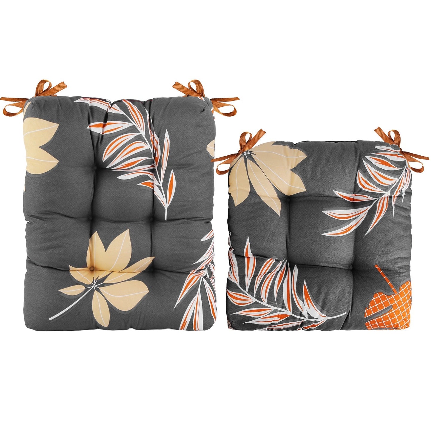 2Pcs Rocking Chair Cushion Upper And Lower Back And Seat Sets with Non-Slip Ties