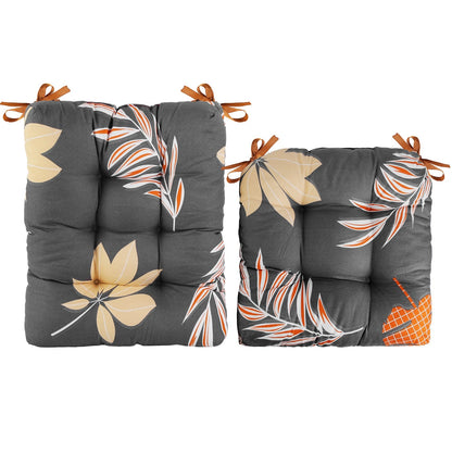 2Pcs Rocking Chair Cushion Upper And Lower Back And Seat Sets with Non-Slip Ties