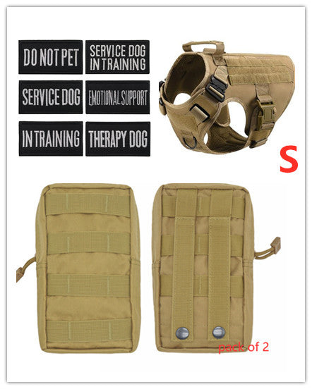 Military Tactical Dog Harness-Adjustable Pet Dog Back