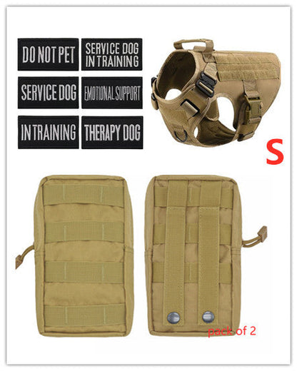 Military Tactical Dog Harness-Adjustable Pet Dog Back