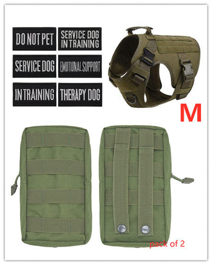 Military Tactical Dog Harness-Adjustable Pet Dog Back