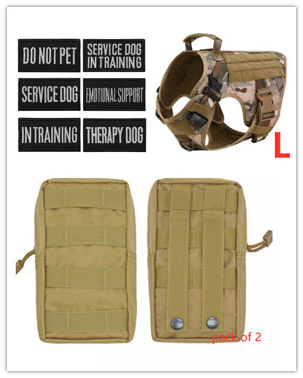 Military Tactical Dog Harness-Adjustable Pet Dog Back
