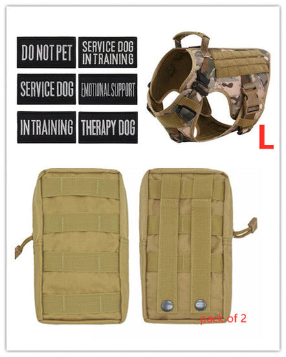 Military Tactical Dog Harness-Adjustable Pet Dog Back