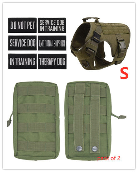 Military Tactical Dog Harness-Adjustable Pet Dog Back