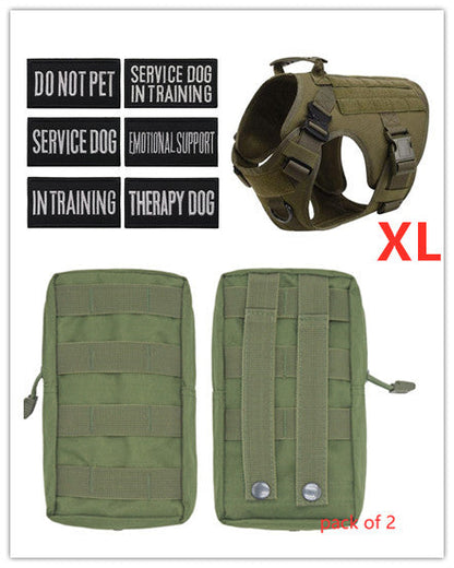 Military Tactical Dog Harness-Adjustable Pet Dog Back