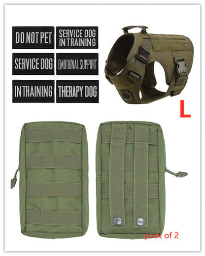 Military Tactical Dog Harness-Adjustable Pet Dog Back