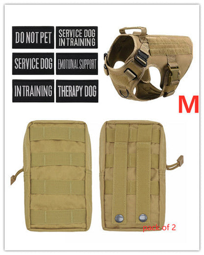 Military Tactical Dog Harness-Adjustable Pet Dog Back