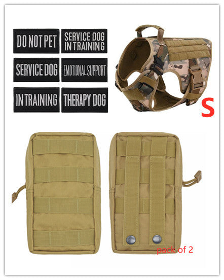 Military Tactical Dog Harness-Adjustable Pet Dog Back