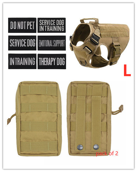 Military Tactical Dog Harness-Adjustable Pet Dog Back