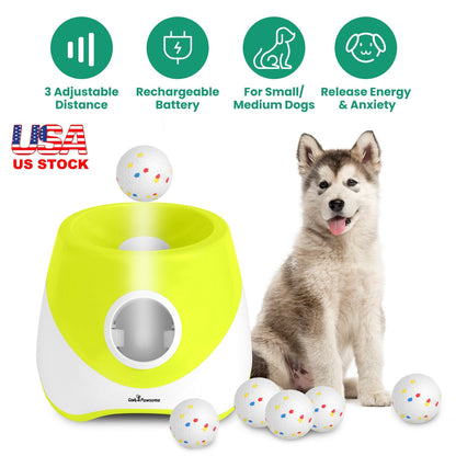 Automatic Dog Ball Launcher -Rechargeable for Small/Medium Dogs