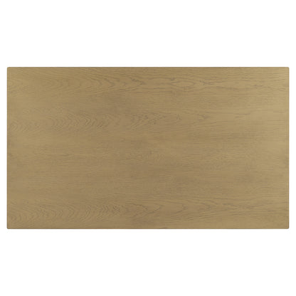 55.1" Wood Coffee Table with Black Legs and Open Storage Shelves