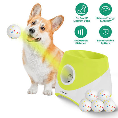 Automatic Dog Ball Launcher -Rechargeable for Small/Medium Dogs