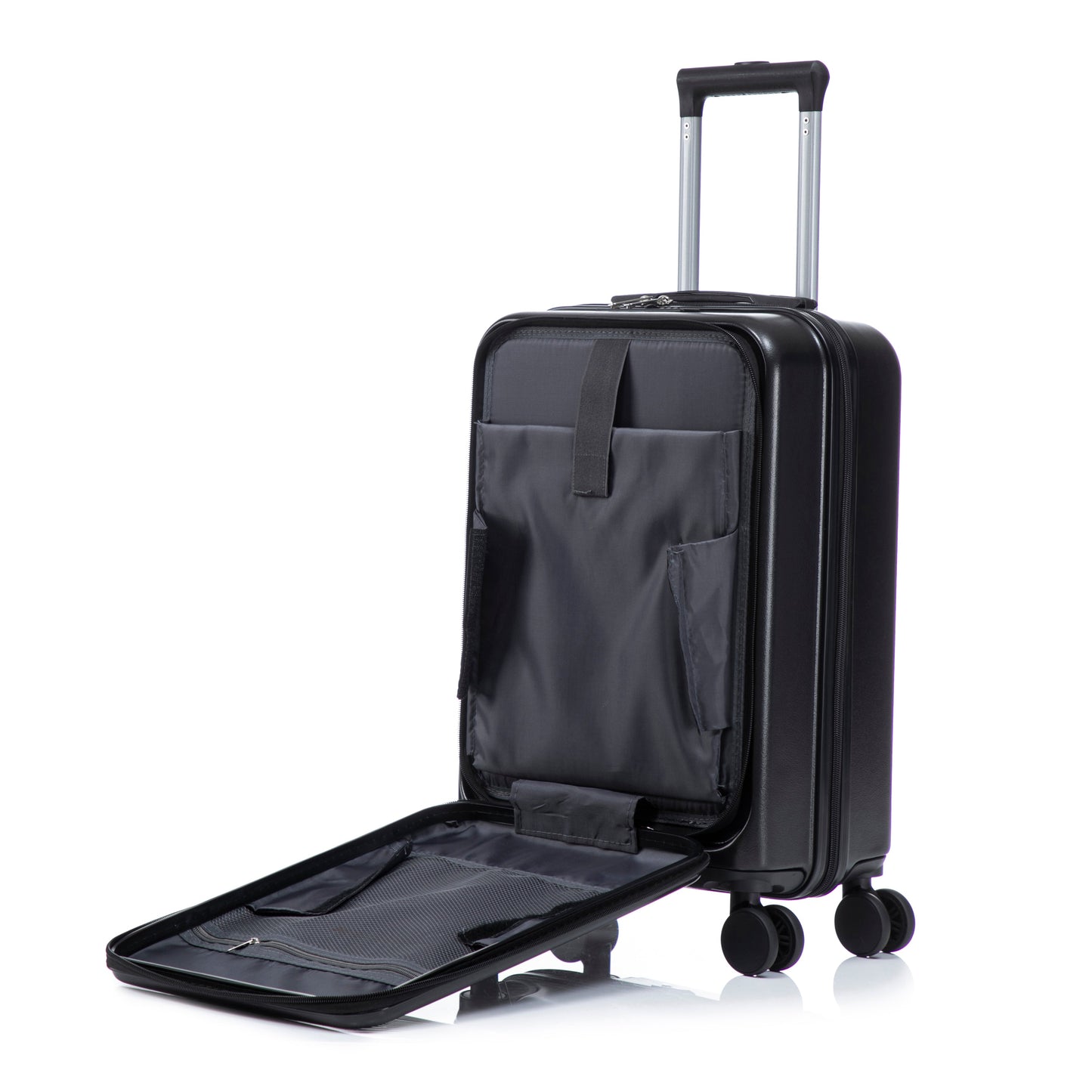 14" & 20"ABS Spinner Wheel Luggage Set with Cosmetic Case