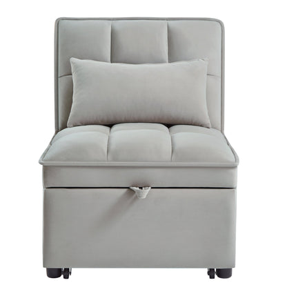 4 in 1 Multi-Function Single Sofa Bed with Storage Pockets