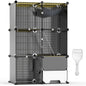 3 Tier Cat Indoor Cage with Litter Box and Hammock