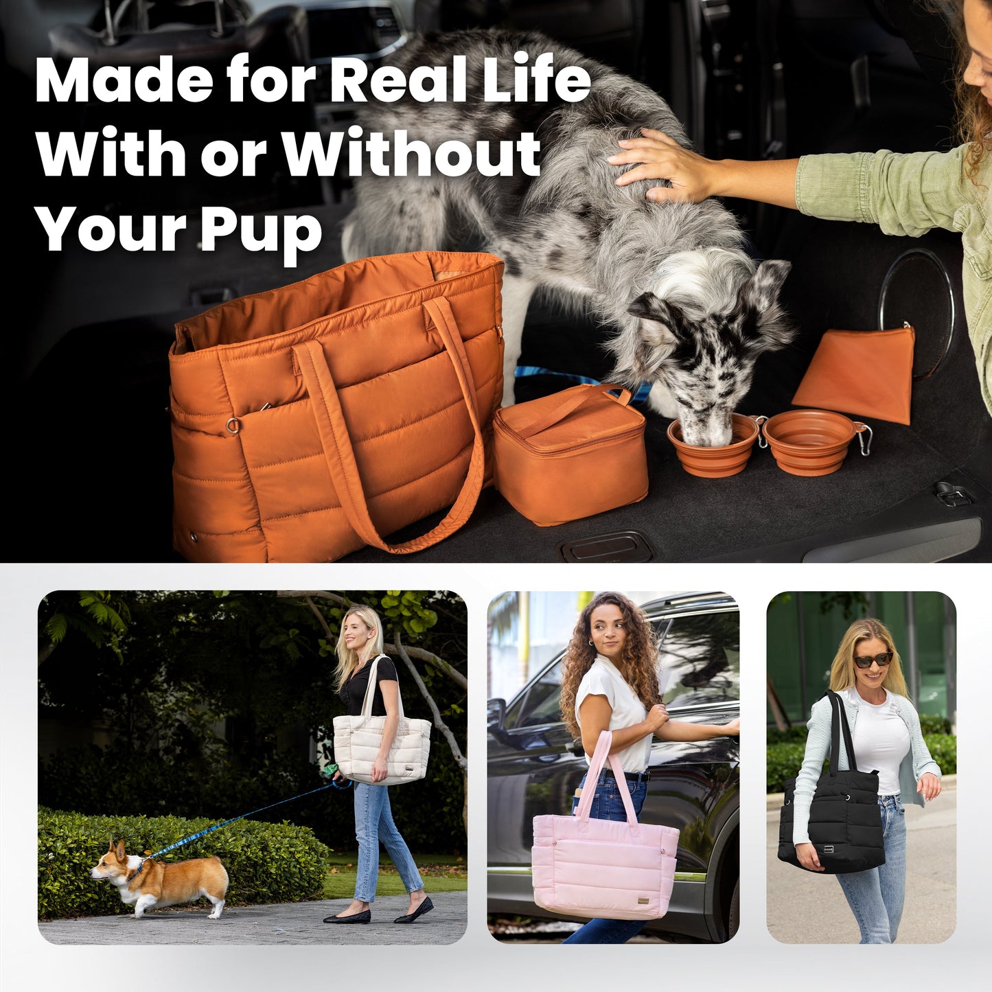 Puffer Dog Travel Bag for Dog Pawents