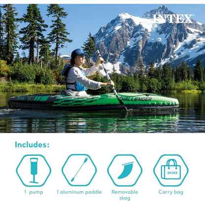 Vinyl Kayak with Inflatable Seat and Backrest