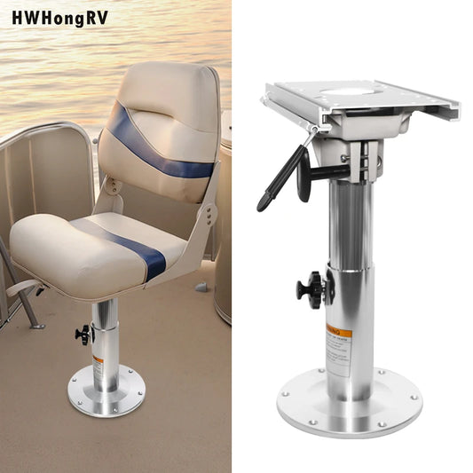 Aluminum Adjustable Boat Chair Base with height adjustable from 13inch to 19 inches