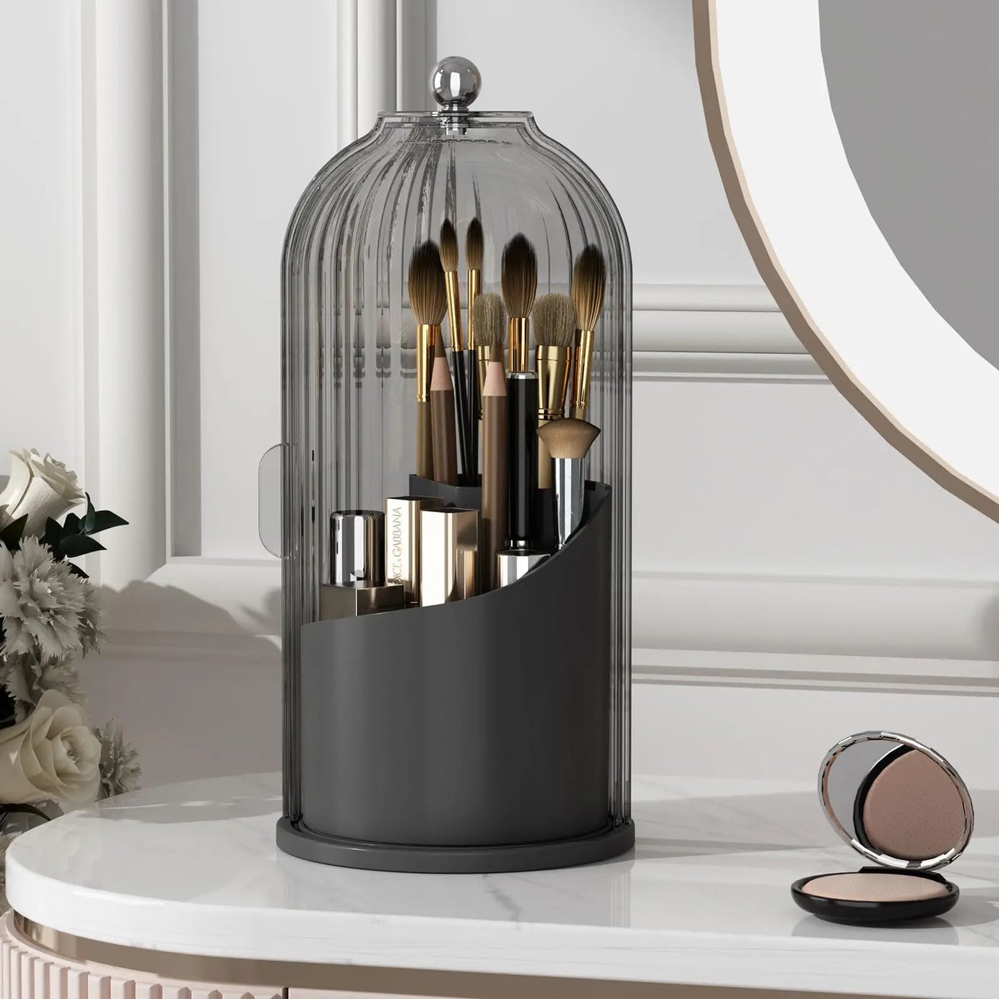 Rotating Makeup Brushes Organizer