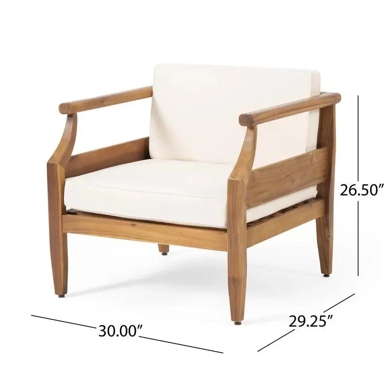 Teak Acacia 4-Seat Patio Set