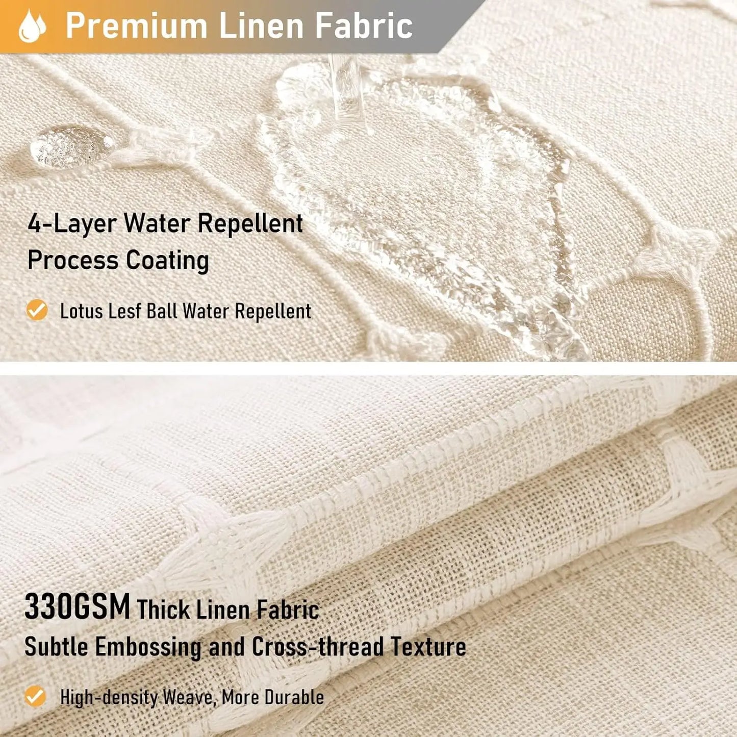 Linen Tassel Shower Curtain
