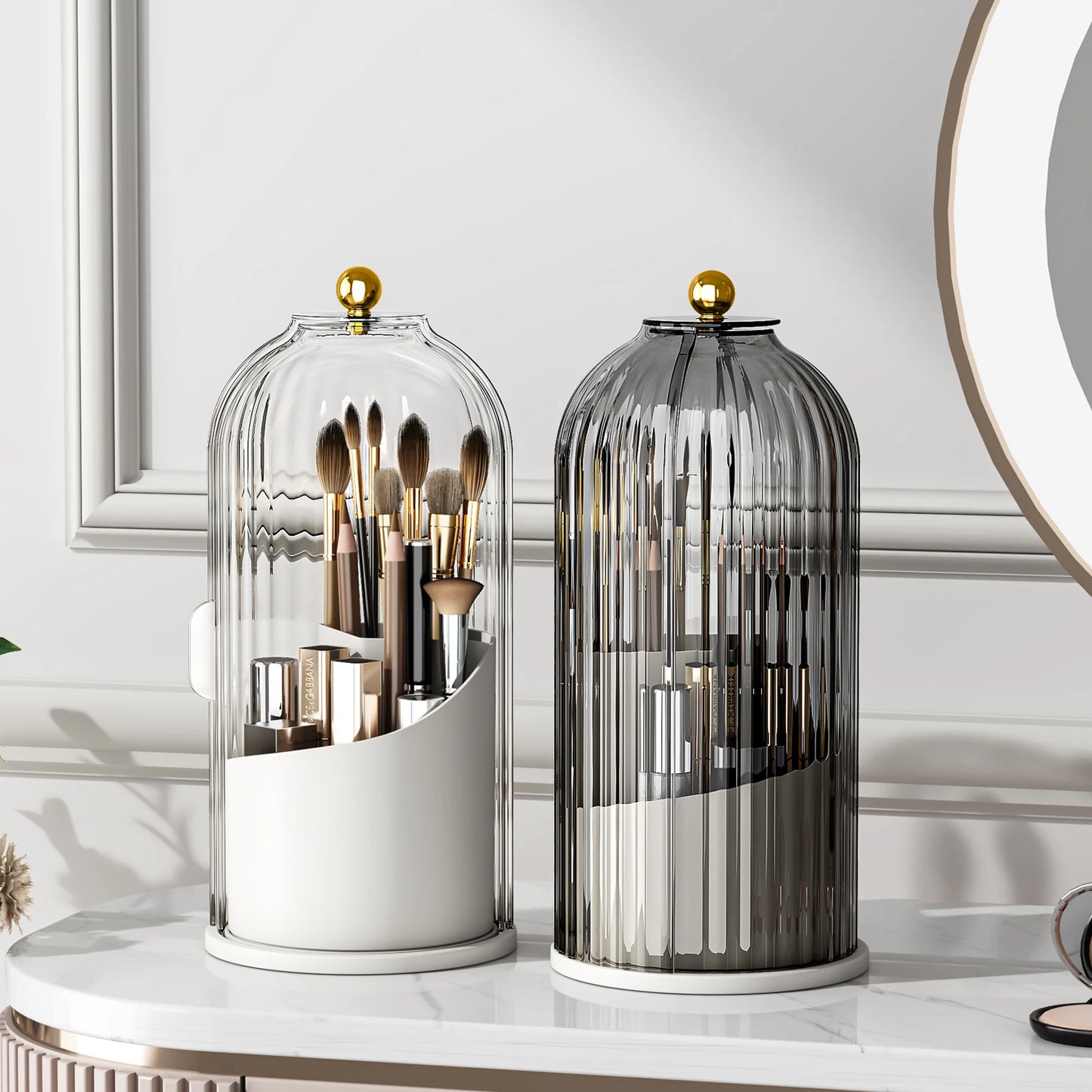 Rotating Makeup Brushes Organizer