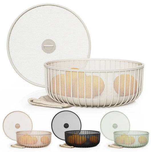 Fruit Bowl with Mesh Lid