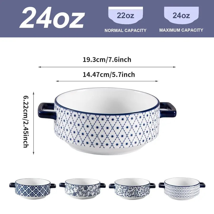 Ceramic Bowls with Handles