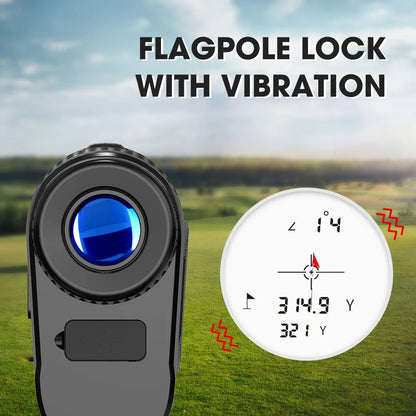NOHAWK 1000yds Golf Rangefinder, M/Y Unit Switching, Flag Lock, Slope Compensation Distance with Magnetic Function for Golf