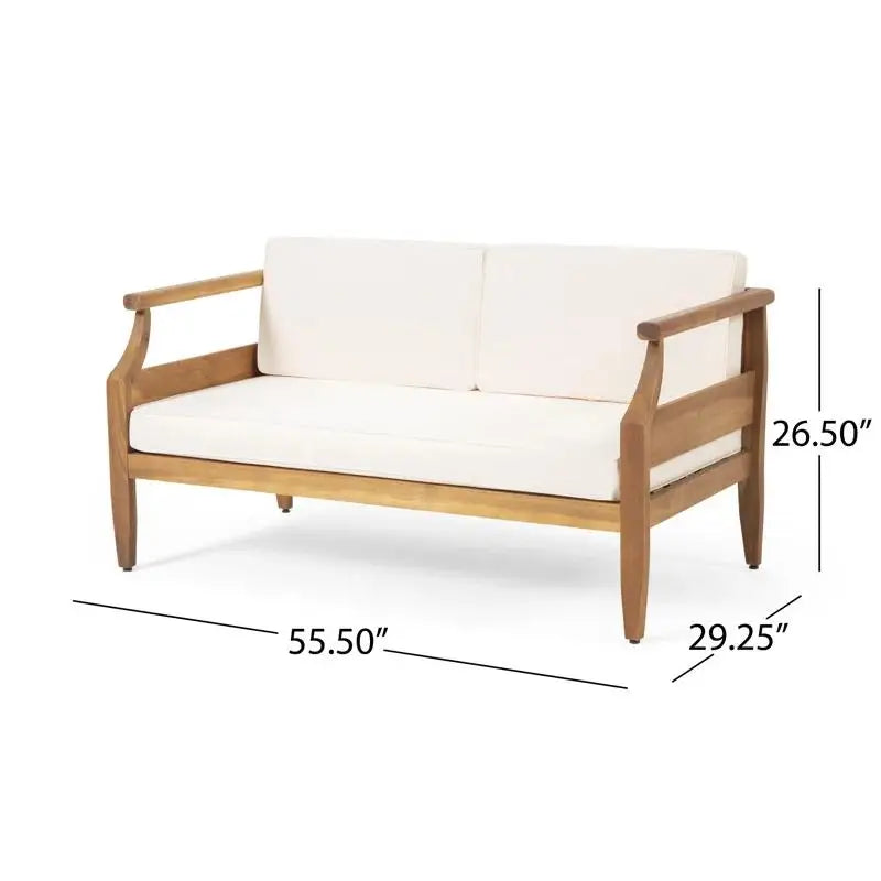 Teak Acacia 4-Seat Patio Set