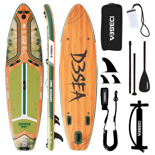 11ft Inflatable Paddle Board with SUP Accessories