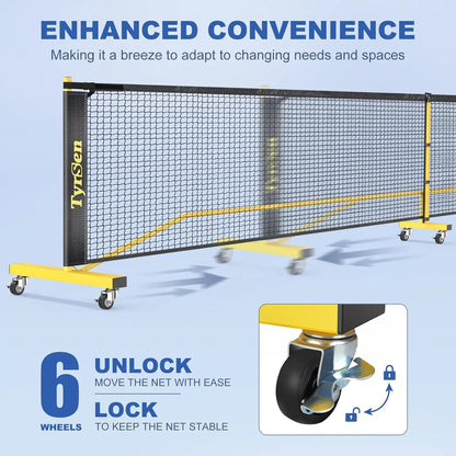 Portable Pickleball Net Set, Includes 4 Paddles & 6 Balls