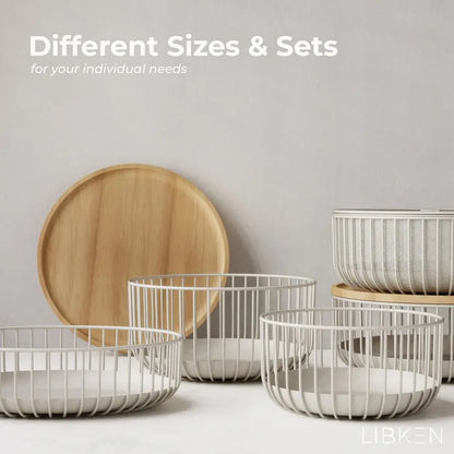 Fruit Bowl with Mesh Lid