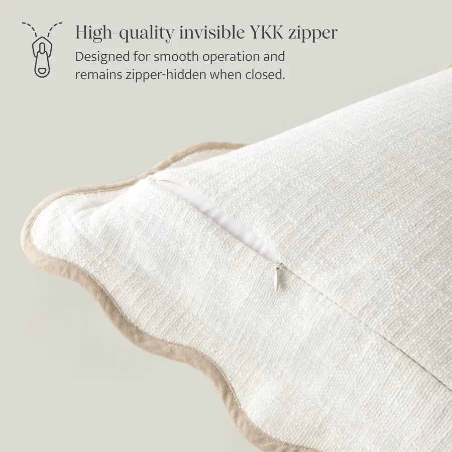 Scalloped Throw Pillow Cover
