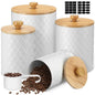 Kitchen Canisters Set with Bamboo Lids