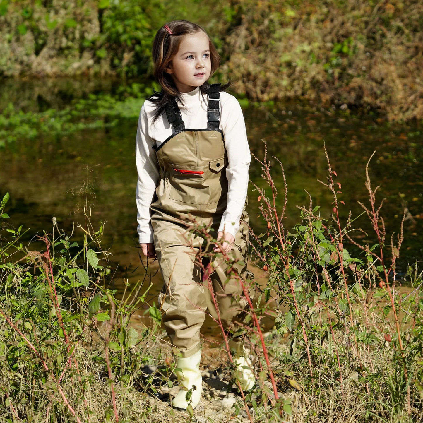 Waterproof Youth Waders with Boots  for Children