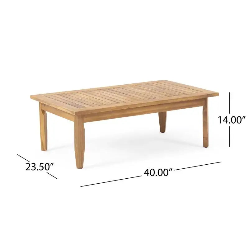 Teak Acacia 4-Seat Patio Set