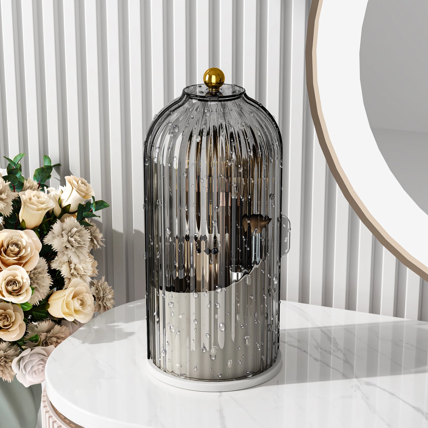Rotating Makeup Brushes Organizer