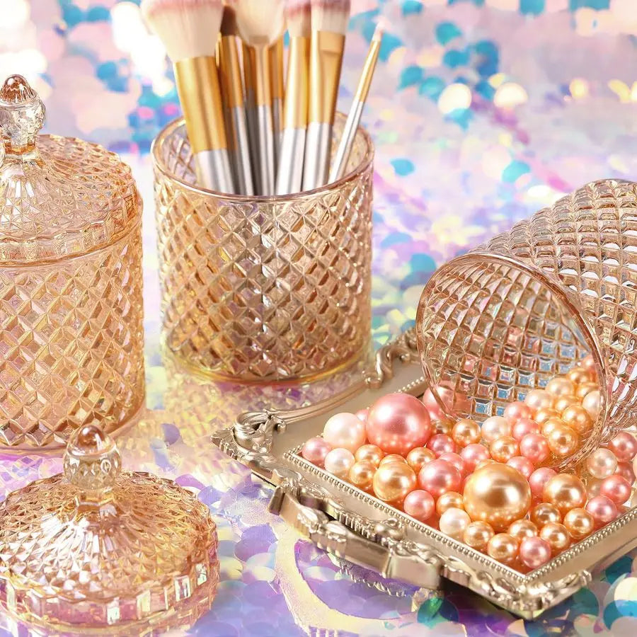 Crystal Glass Jar Set