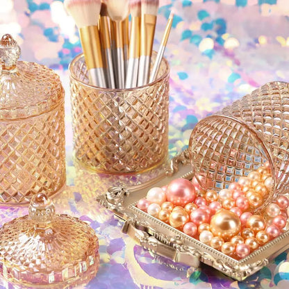 Crystal Glass Jar Set