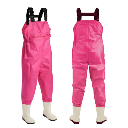 Waterproof Youth Waders with Boots  for Children
