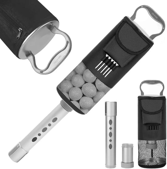 Detachable Aluminum Alloy Golf Ball Retriever Shag Bag,