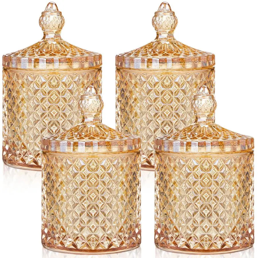 Crystal Glass Jar Set