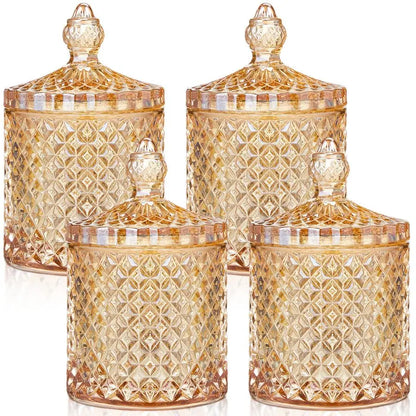 Crystal Glass Jar Set
