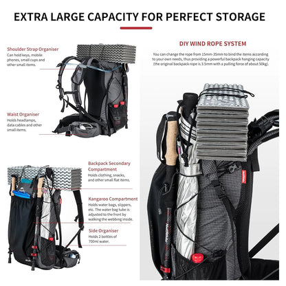 Waterproof Hiking Backpack With Rain Cover