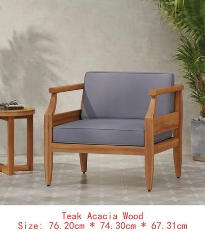 Teak Acacia 4-Seat Patio Set