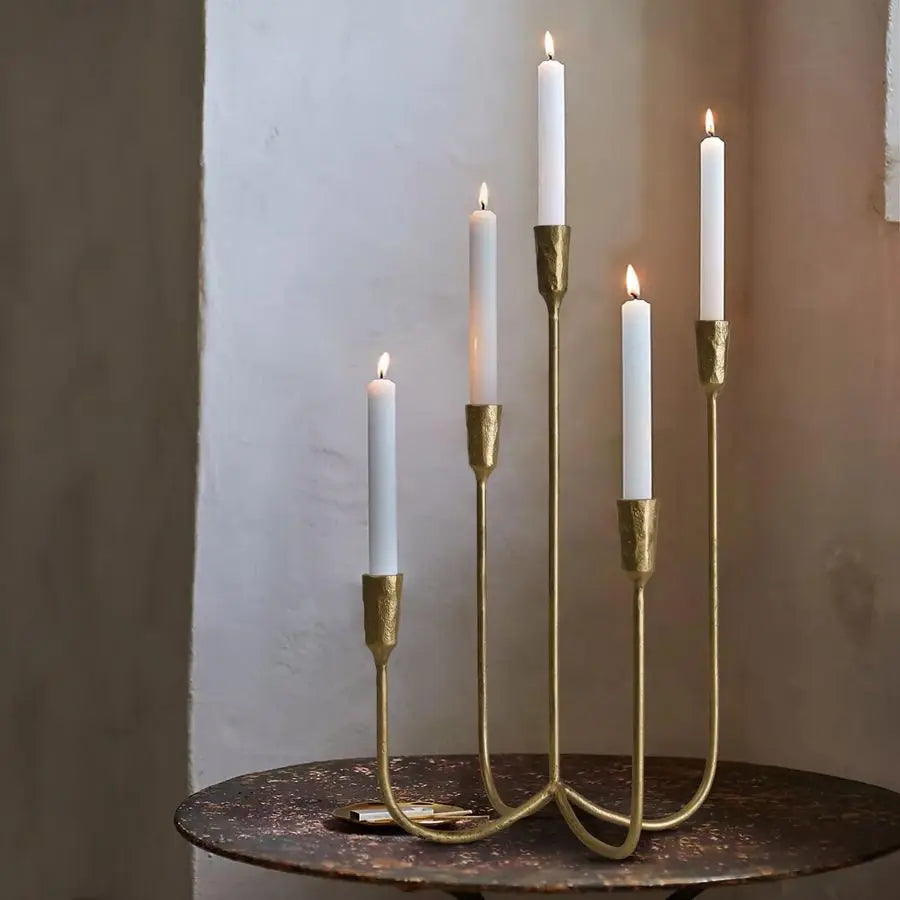Cast Iron Candelabra Centerpiece